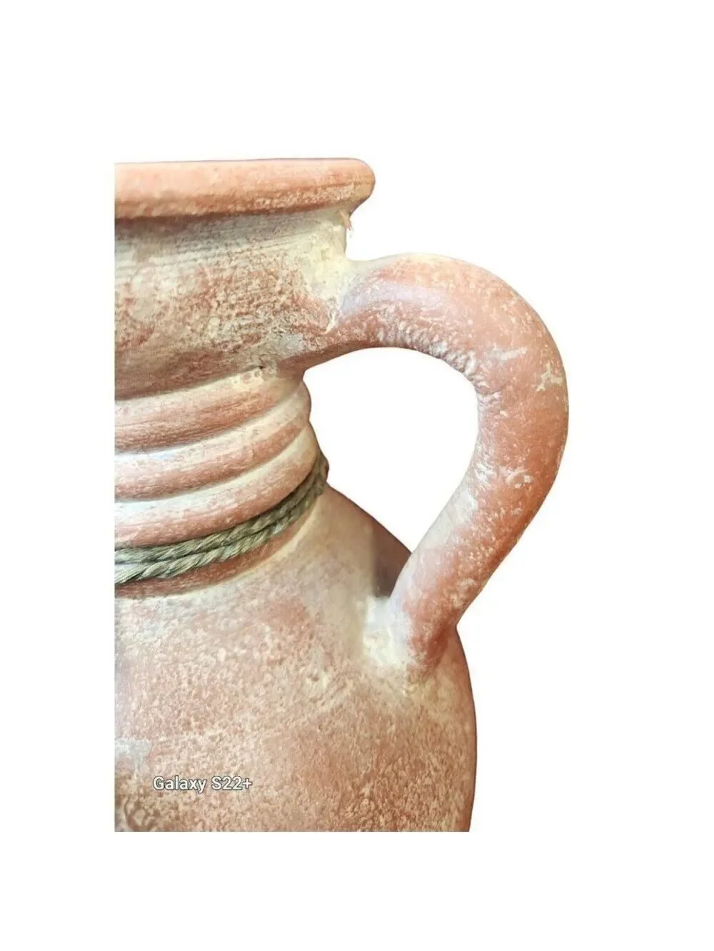 Terracotta colored clay vase. 13.5 inches tall. Southwestern decor or an Italian